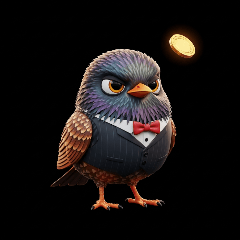 Conversion agent — stylized starling character